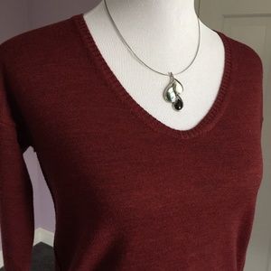 EUC Ann Taylor 100% Merino Wool Sweater, Red, XS